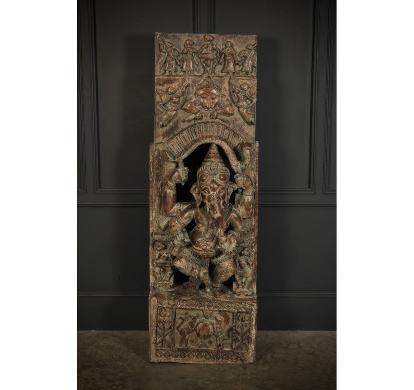 Large Decorative Indian Stained Hardwood Carving