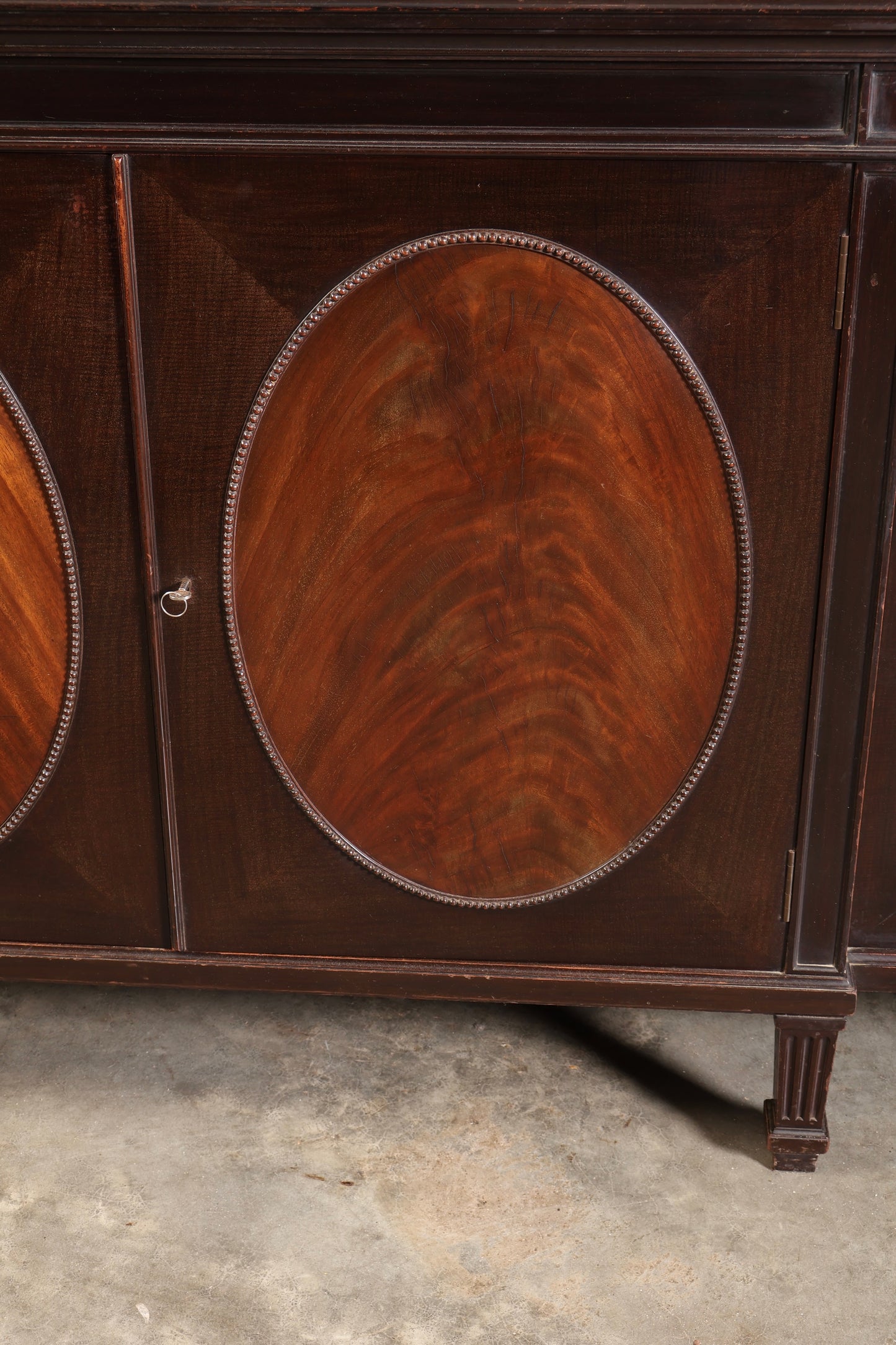 Large Mahogany Breakfront Glazed Bookcase