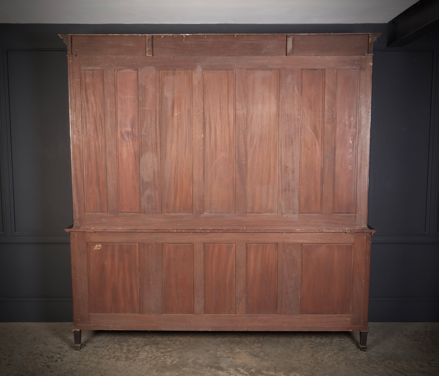 Large Mahogany Breakfront Glazed Bookcase