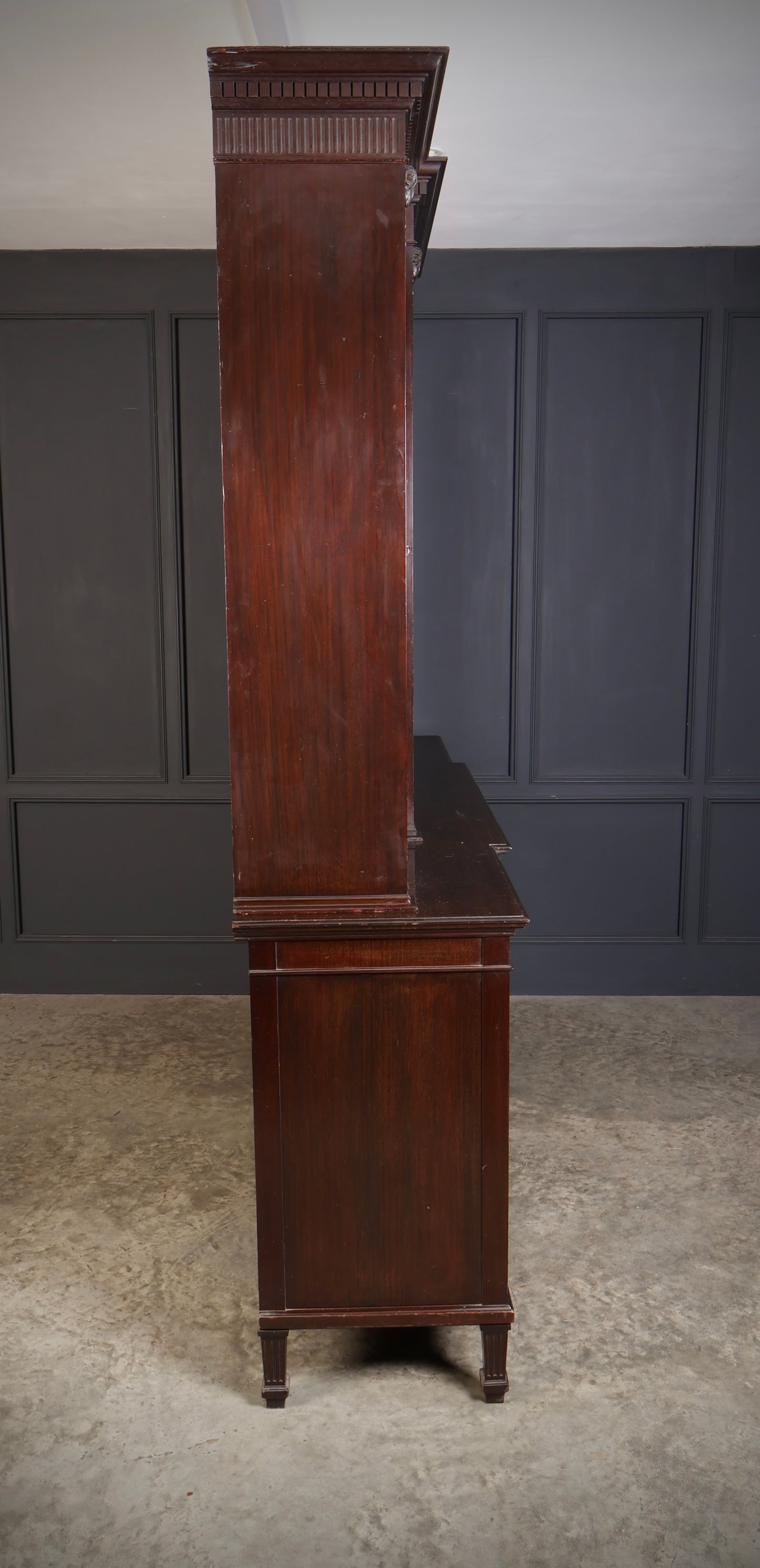 Large Mahogany Breakfront Glazed Bookcase