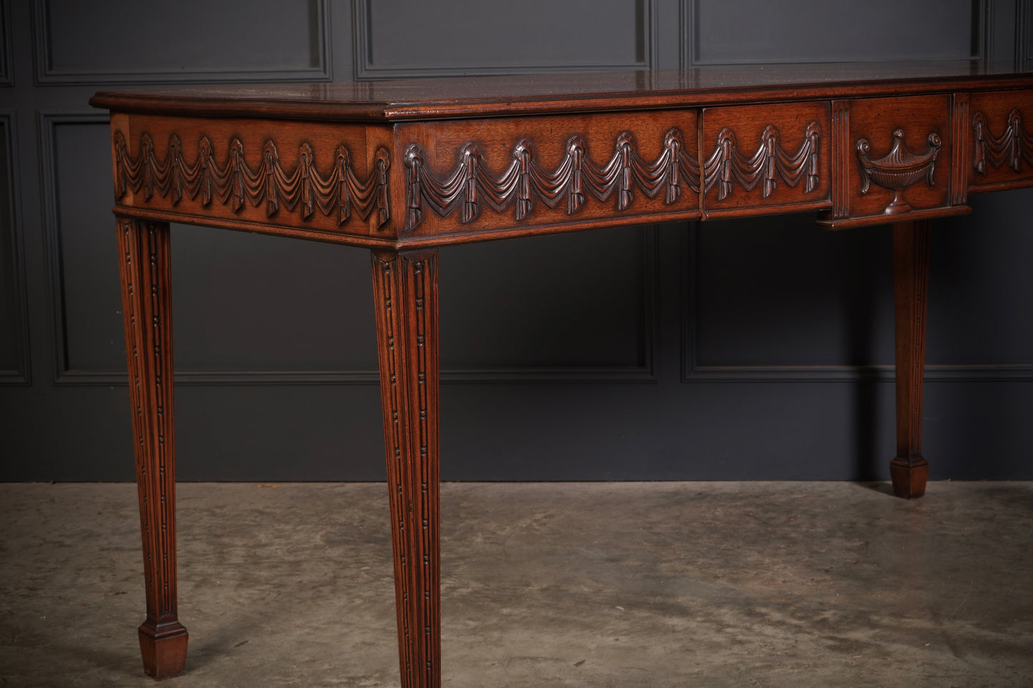 Large Sheraton Style Mahogany Serving Table