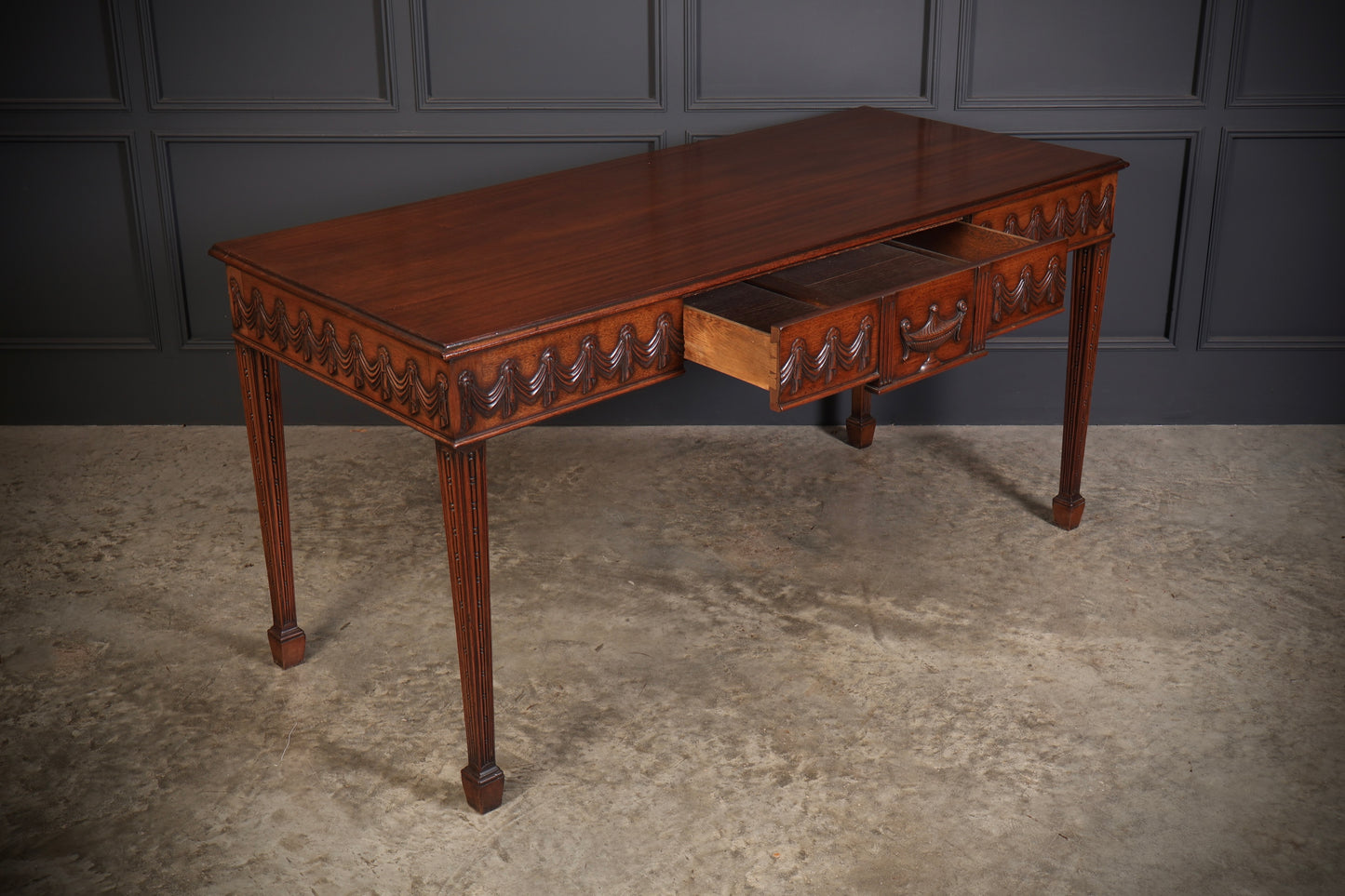 Large Sheraton Style Mahogany Serving Table
