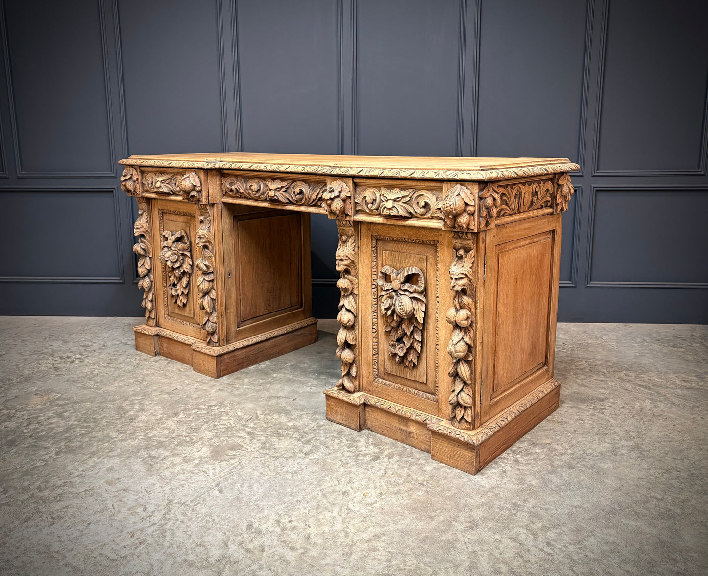 Large Victorian Carved Oak Sideboard