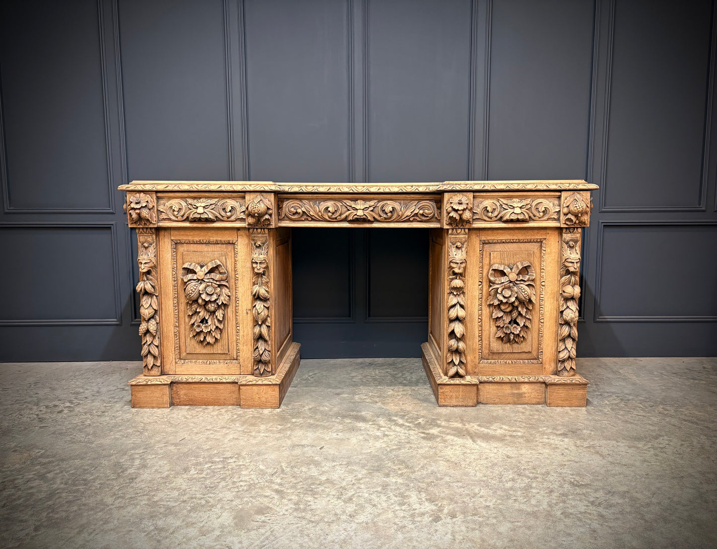 Large Victorian Carved Oak Sideboard