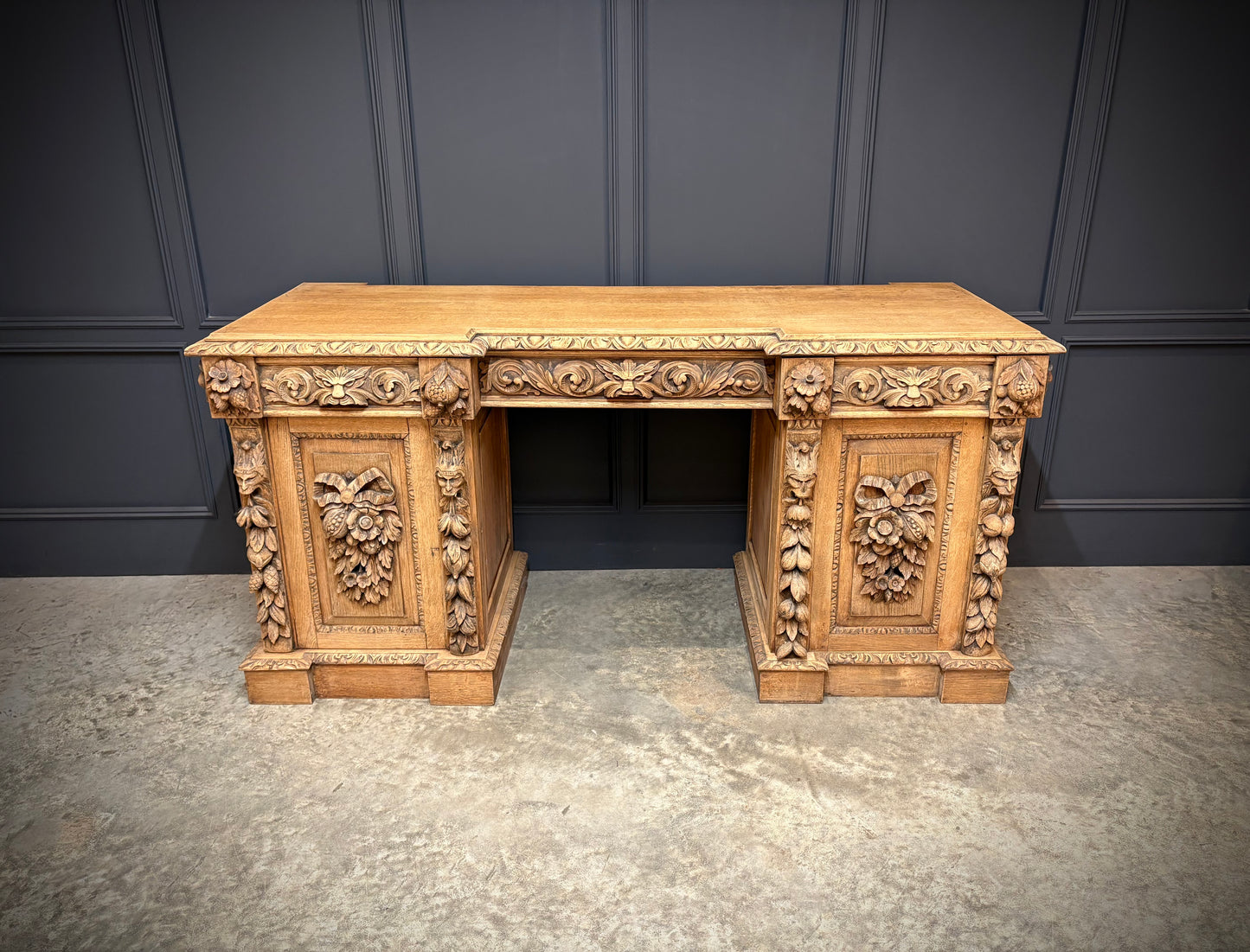 Large Victorian Carved Oak Sideboard
