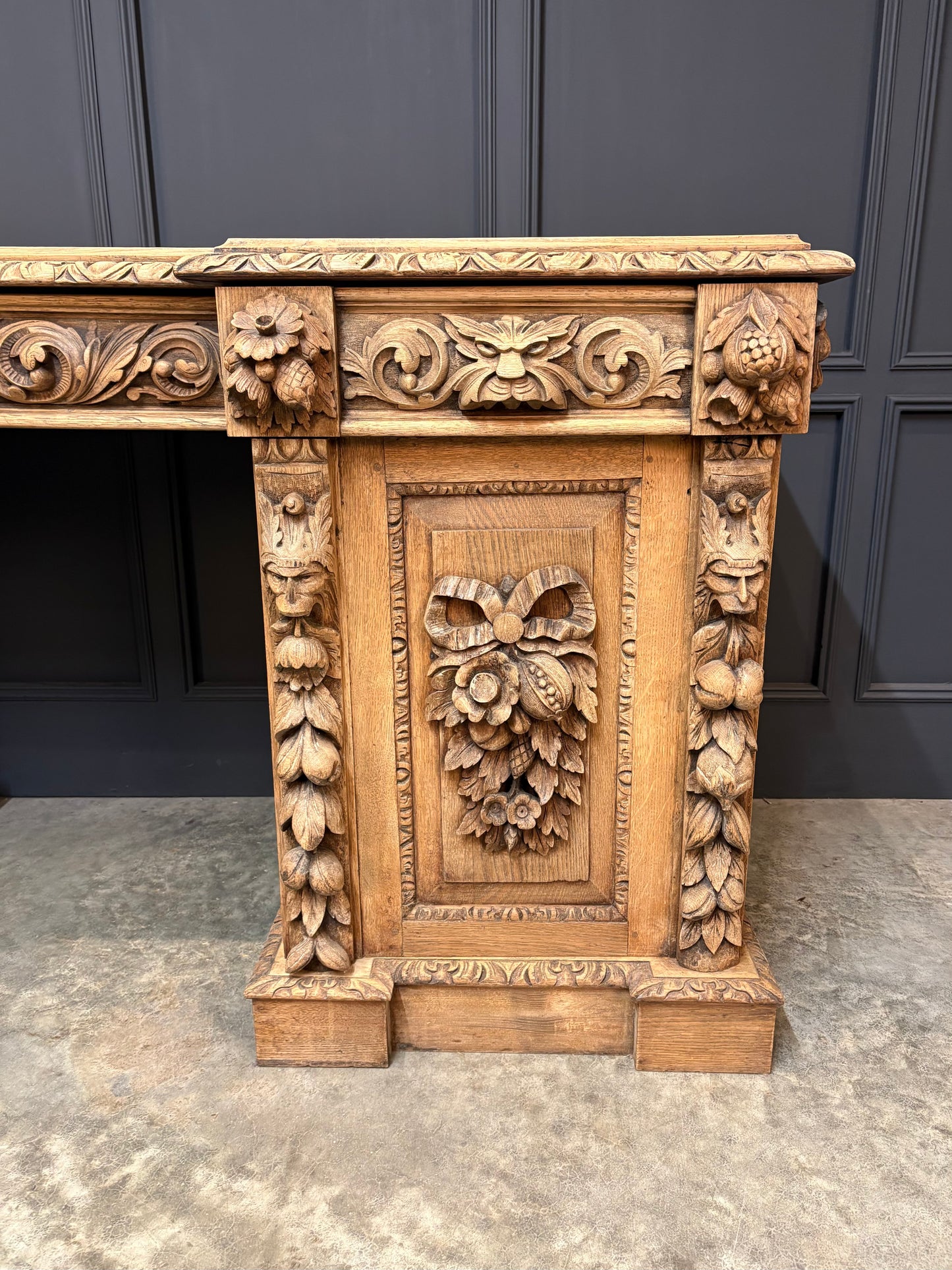 Large Victorian Carved Oak Sideboard