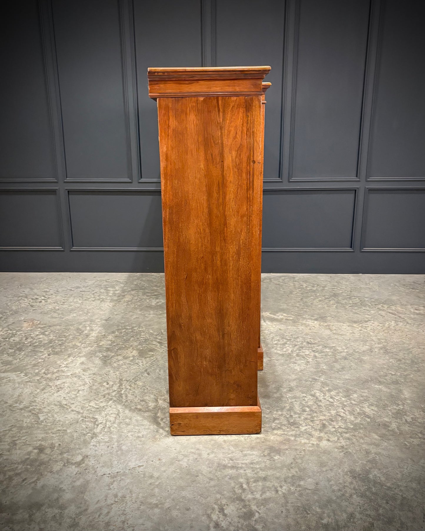 Large Breakfront Walnut Bookcase by Maple & Co.