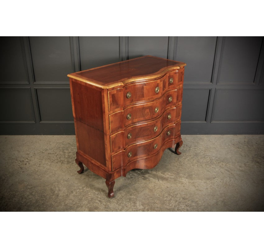 Large Walnut Serpentine Shaped Chest