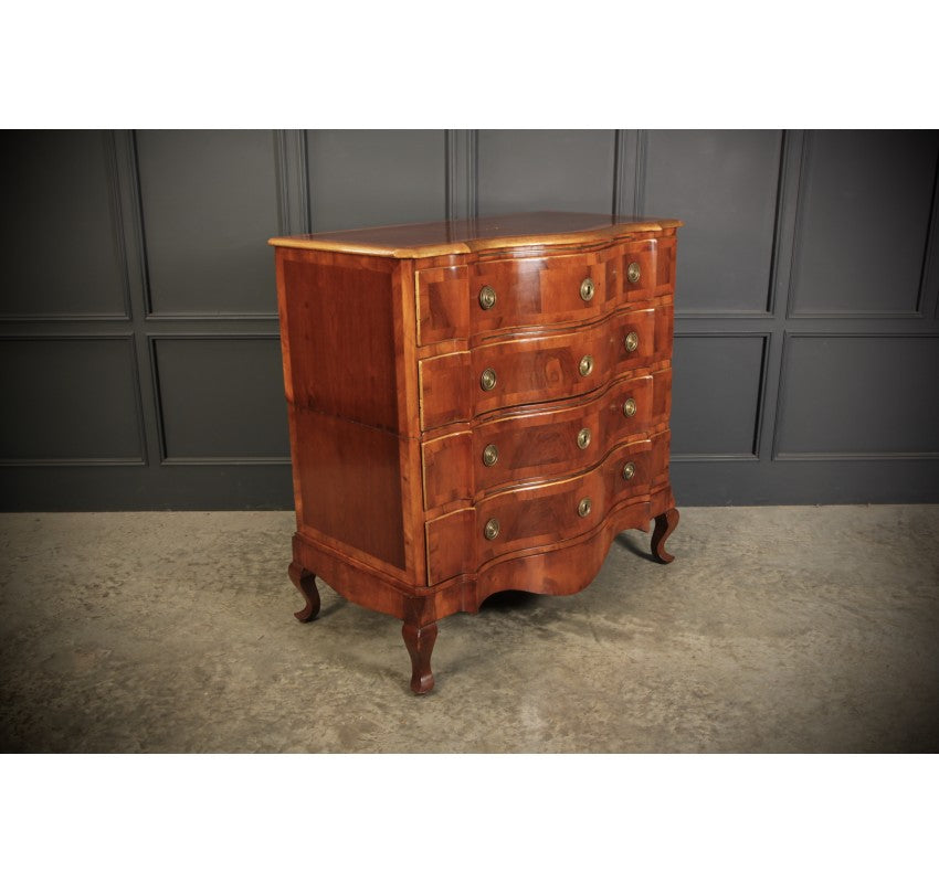 Large Walnut Serpentine Shaped Chest