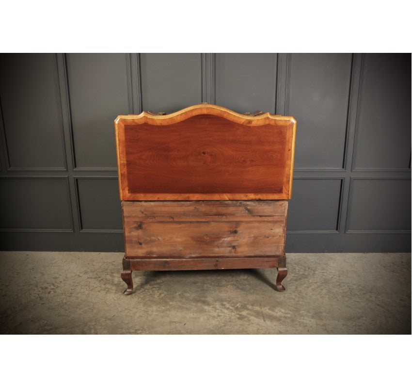 Large Walnut Serpentine Shaped Chest