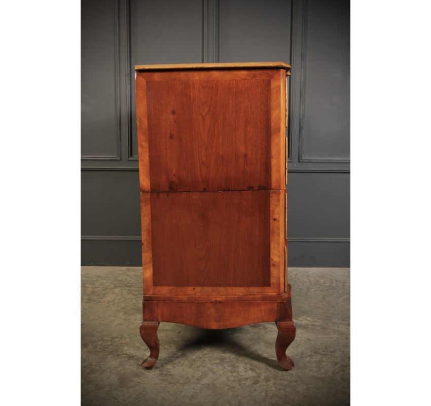 Large Walnut Serpentine Shaped Chest