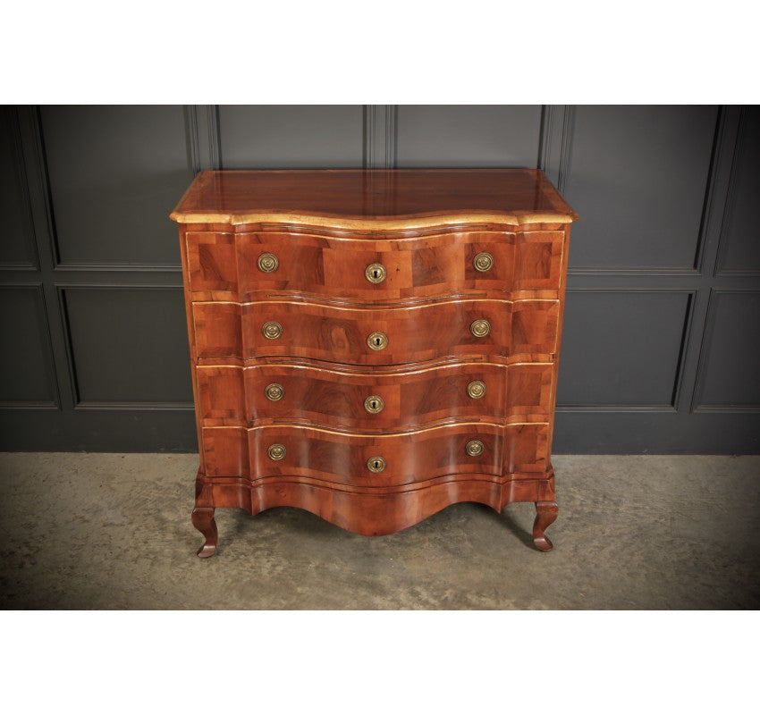 Large Walnut Serpentine Shaped Chest