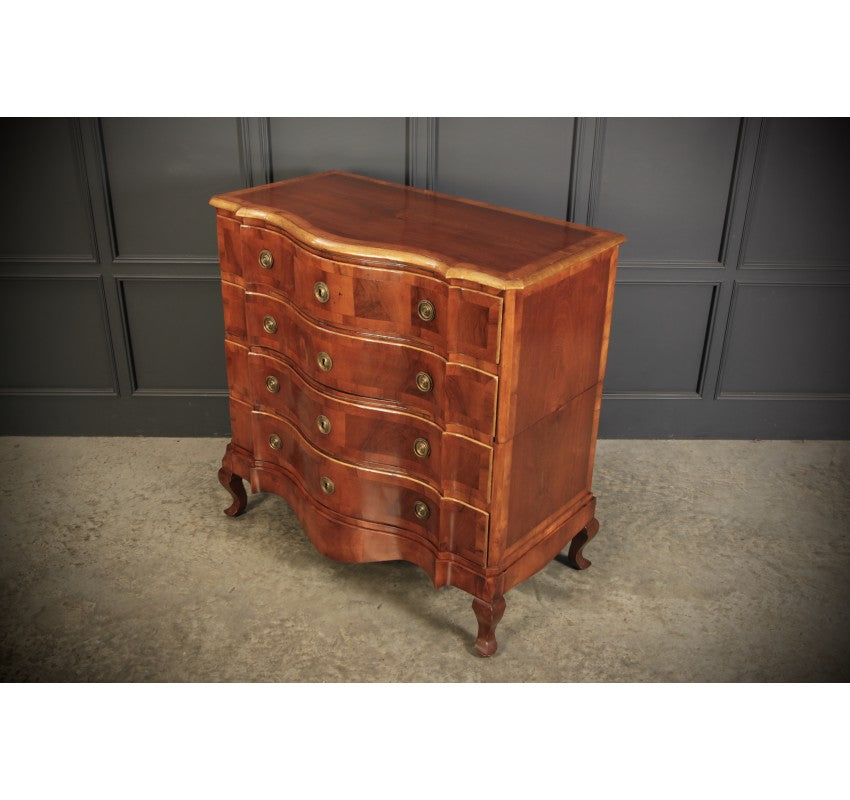Large Walnut Serpentine Shaped Chest