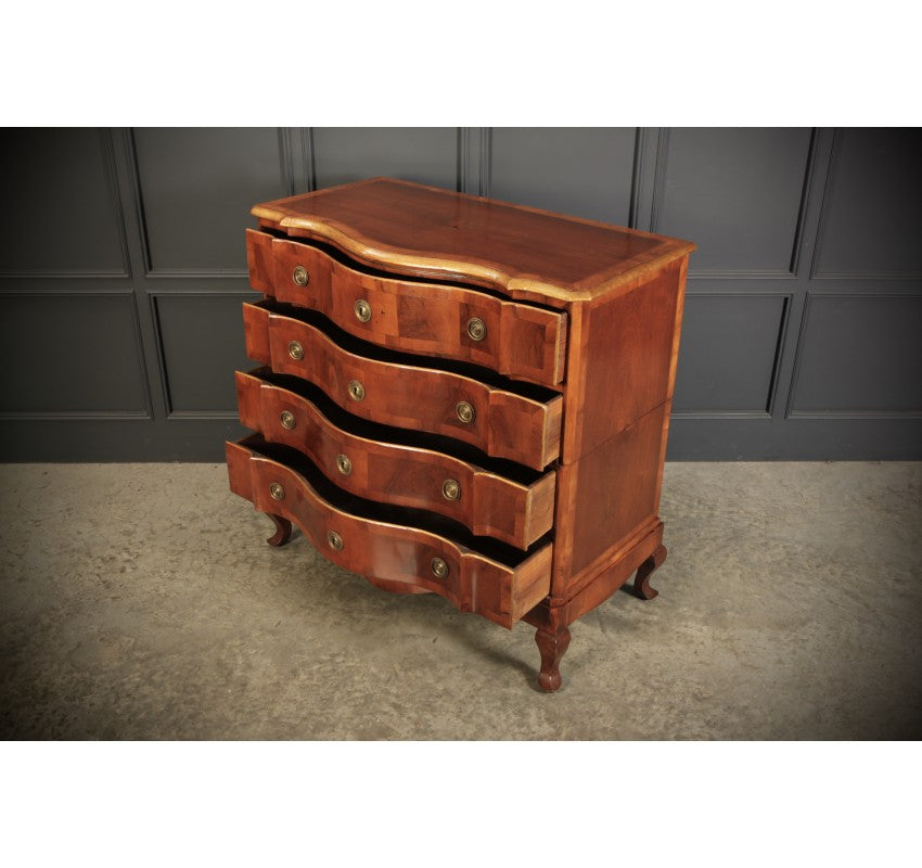 Large Walnut Serpentine Shaped Chest