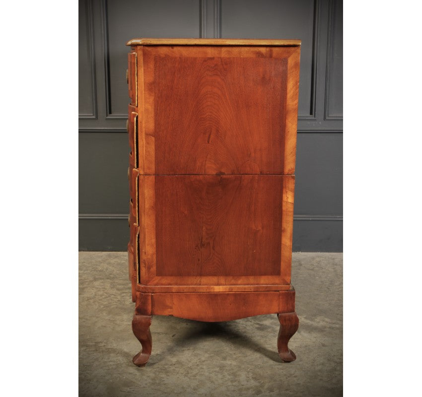Large Walnut Serpentine Shaped Chest