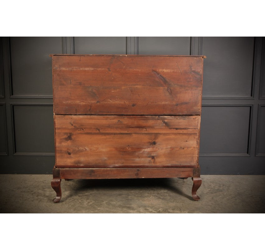 Large Walnut Serpentine Shaped Chest
