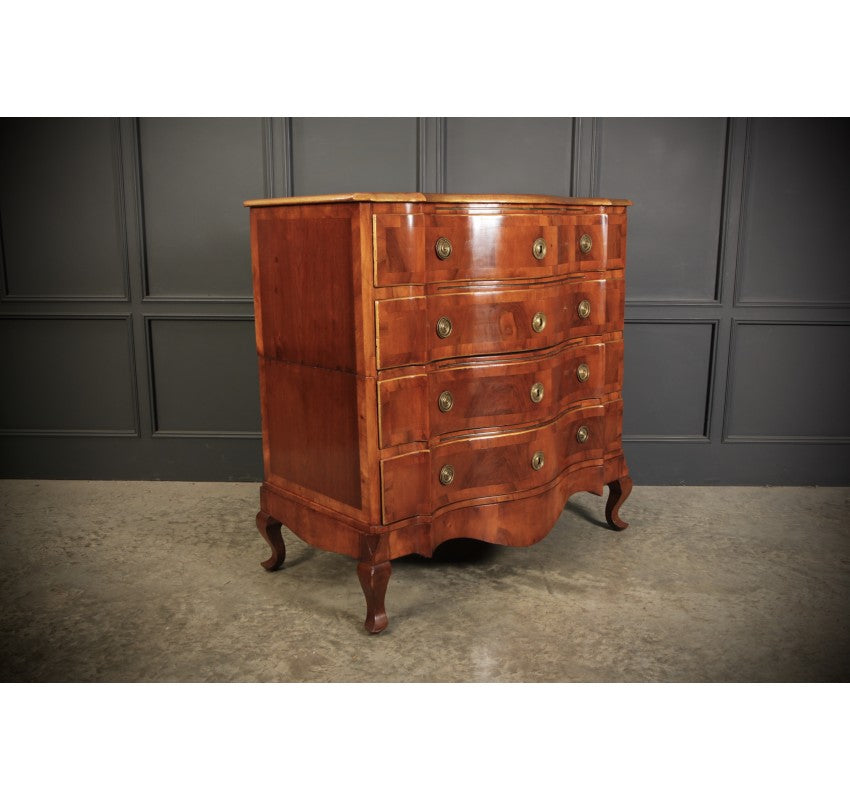 Large Walnut Serpentine Shaped Chest