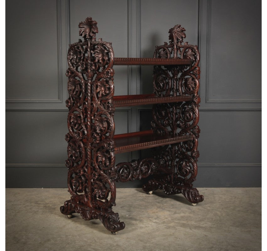 Magnificent Burmese Carved 3 Tier Buffet
