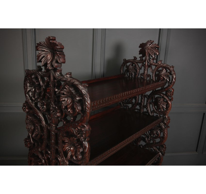 Magnificent Burmese Carved 3 Tier Buffet