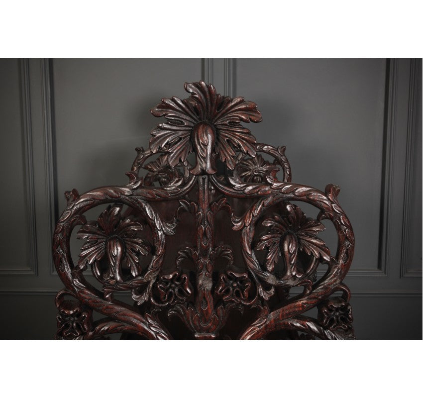 Magnificent Burmese Carved 3 Tier Buffet