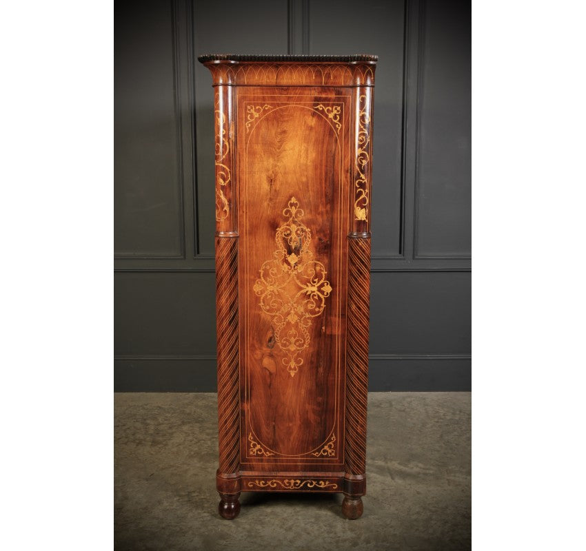 Magnificent Marquetry Inlaid Rosewood Cabinet
