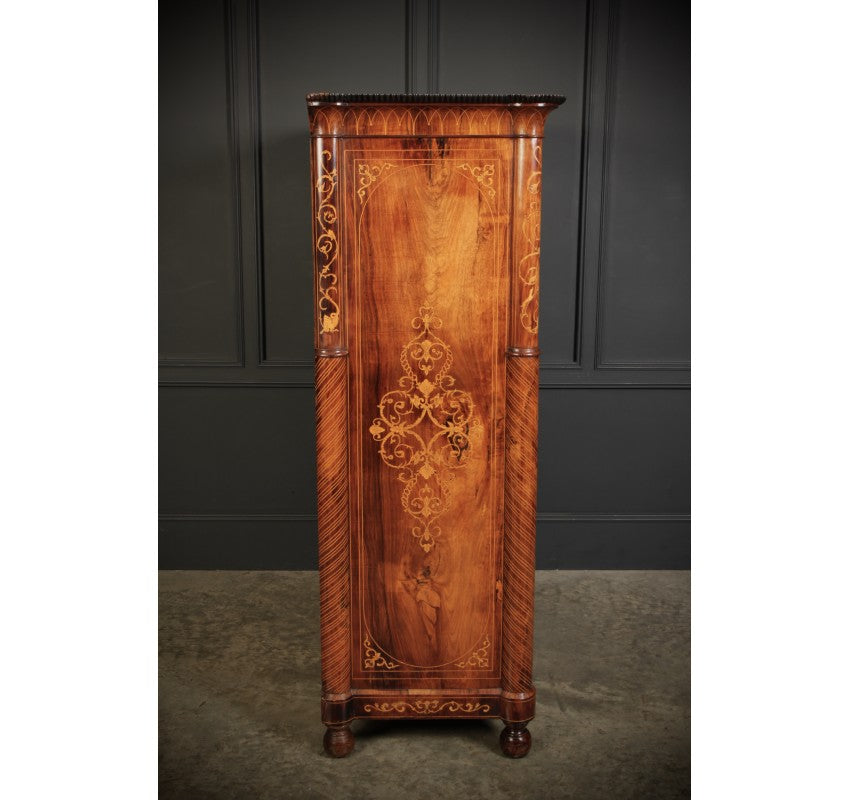 Magnificent Marquetry Inlaid Rosewood Cabinet