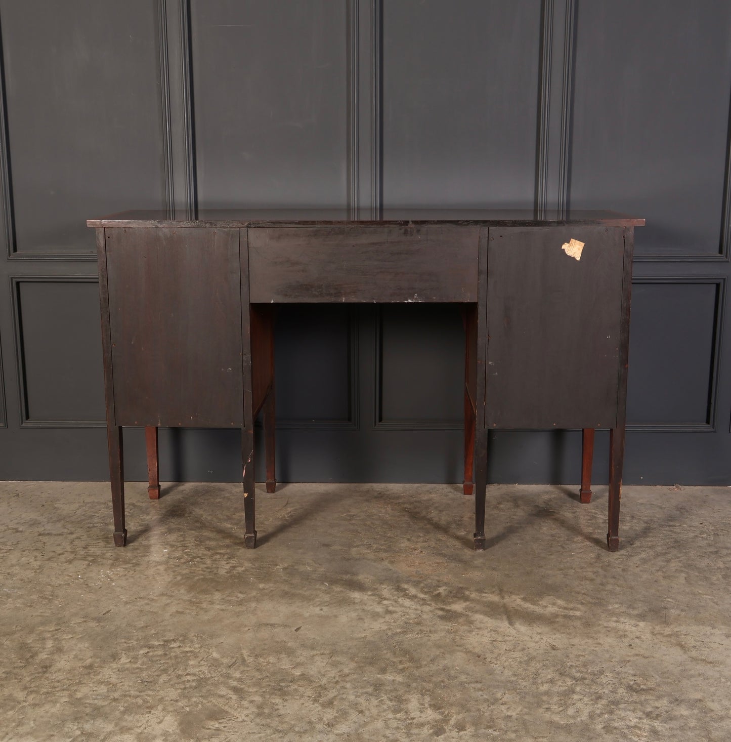 Marquetry Inlaid Mahogany Bow Front Sideboard