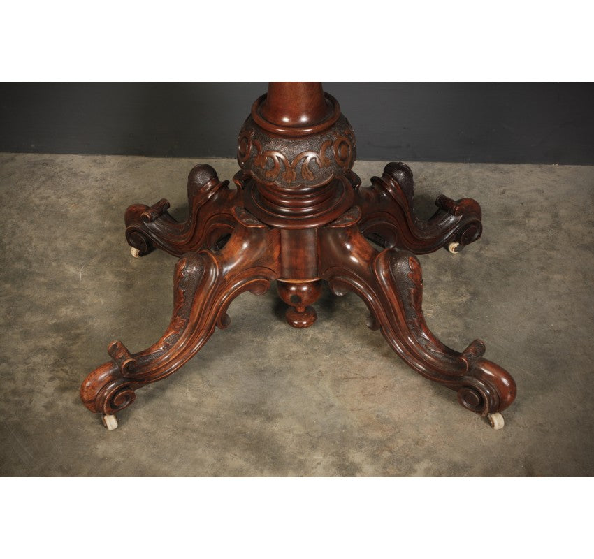 Marquetry Inlaid Walnut Card Table