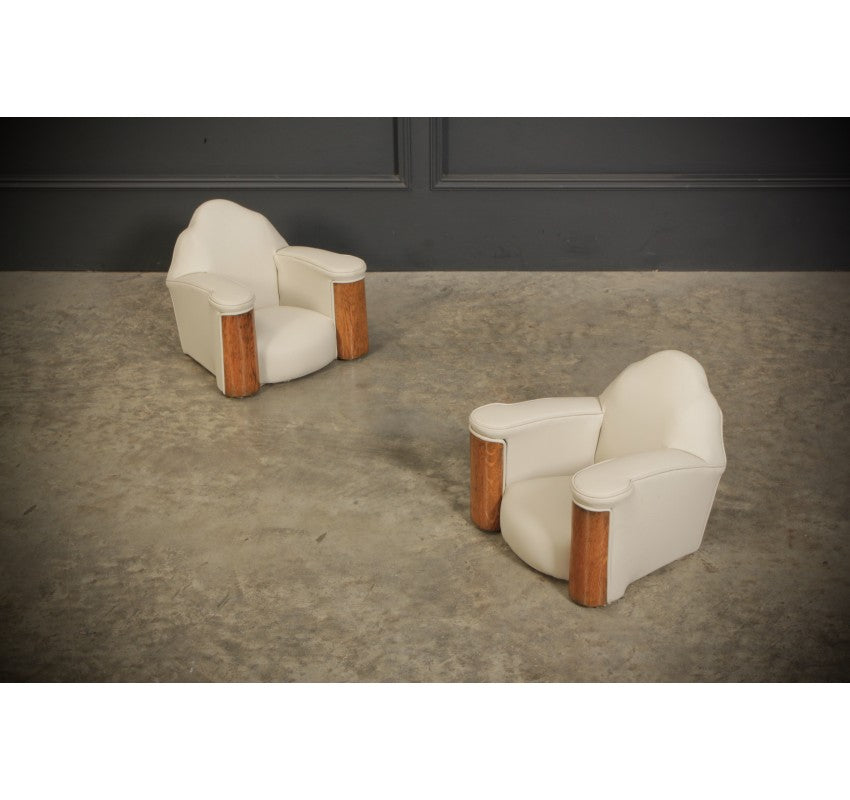 Miniature Apprentice Art Deco Leather 3 Piece Suite