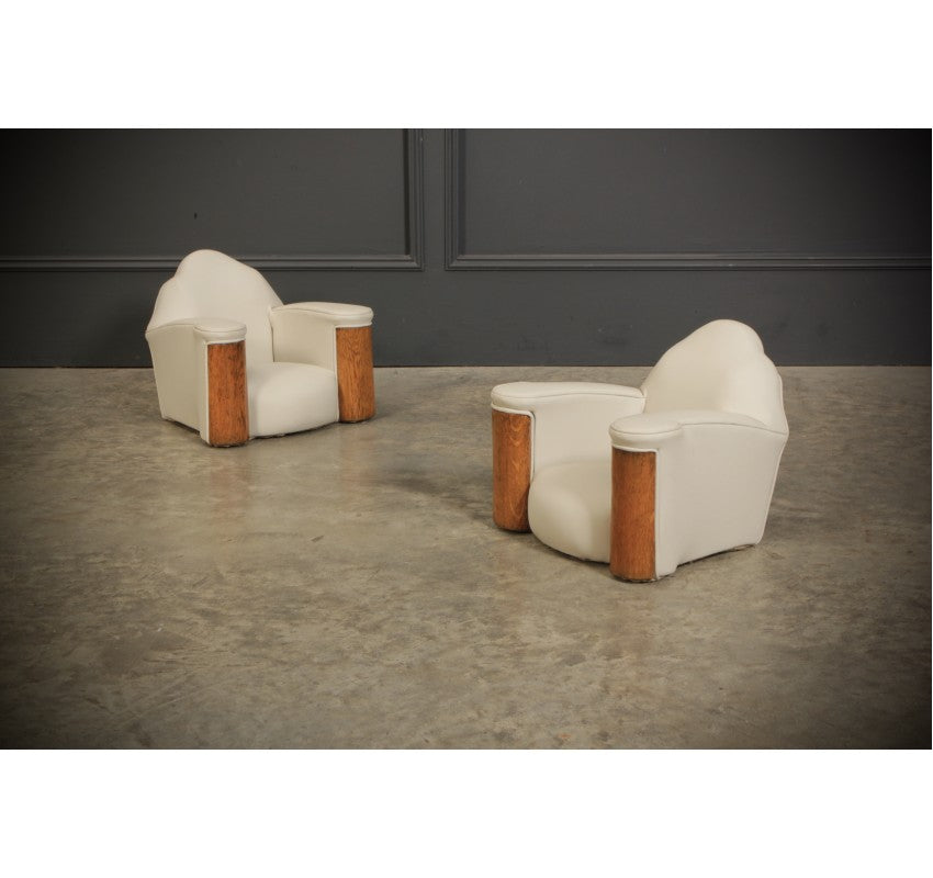 Miniature Apprentice Art Deco Leather 3 Piece Suite