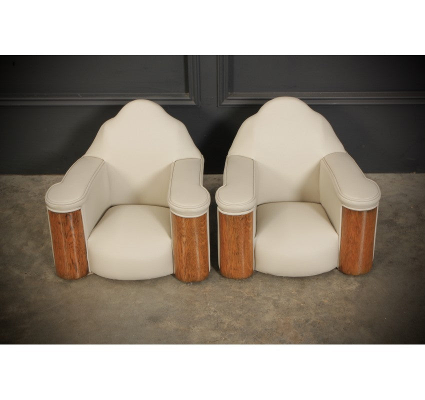 Miniature Apprentice Art Deco Leather 3 Piece Suite