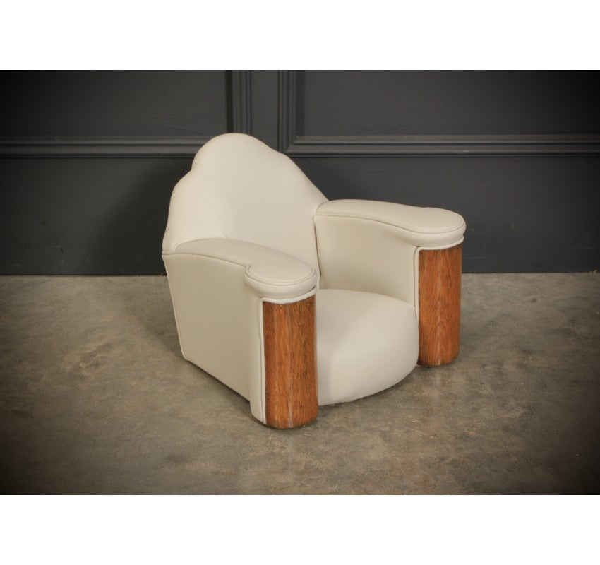 Miniature Apprentice Art Deco Leather 3 Piece Suite