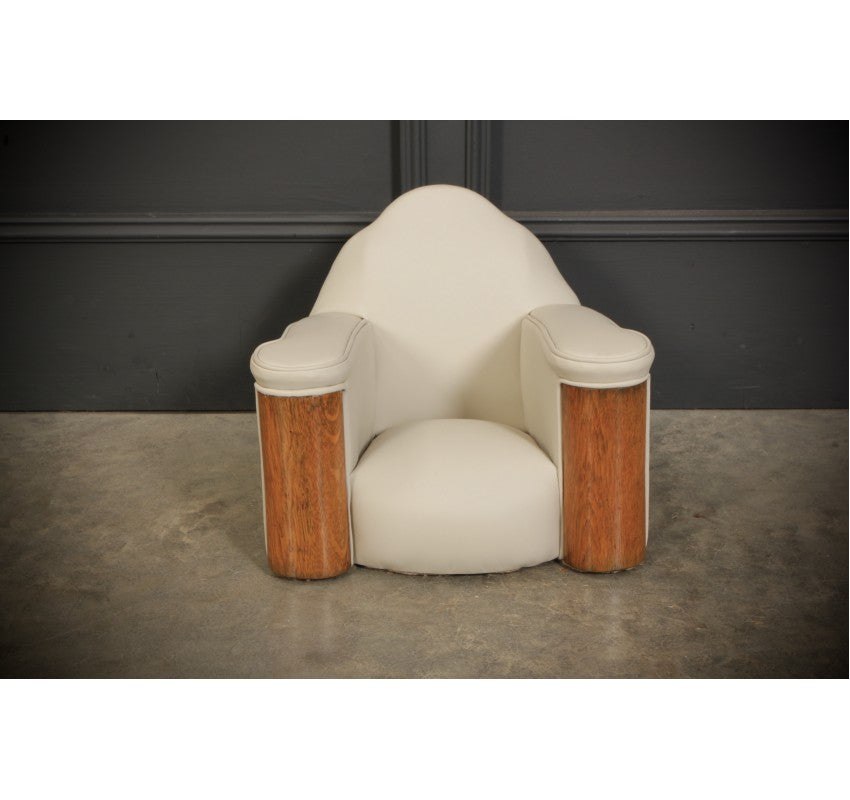 Miniature Apprentice Art Deco Leather 3 Piece Suite