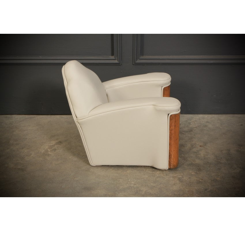 Miniature Apprentice Art Deco Leather 3 Piece Suite