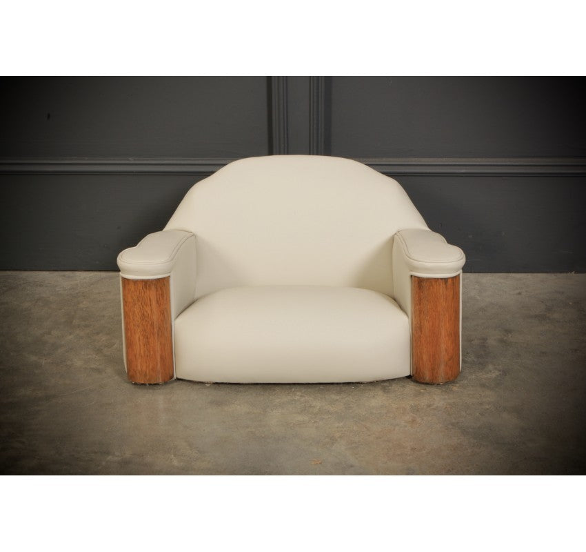 Miniature Apprentice Art Deco Leather 3 Piece Suite