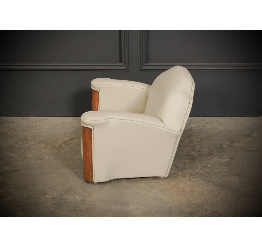 Miniature Apprentice Art Deco Leather 3 Piece Suite