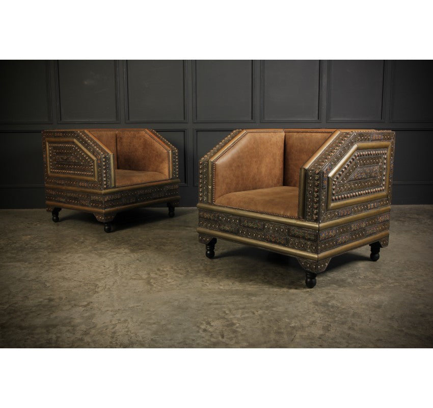 Moroccan 3 piece Sofa & Armchairs Suite