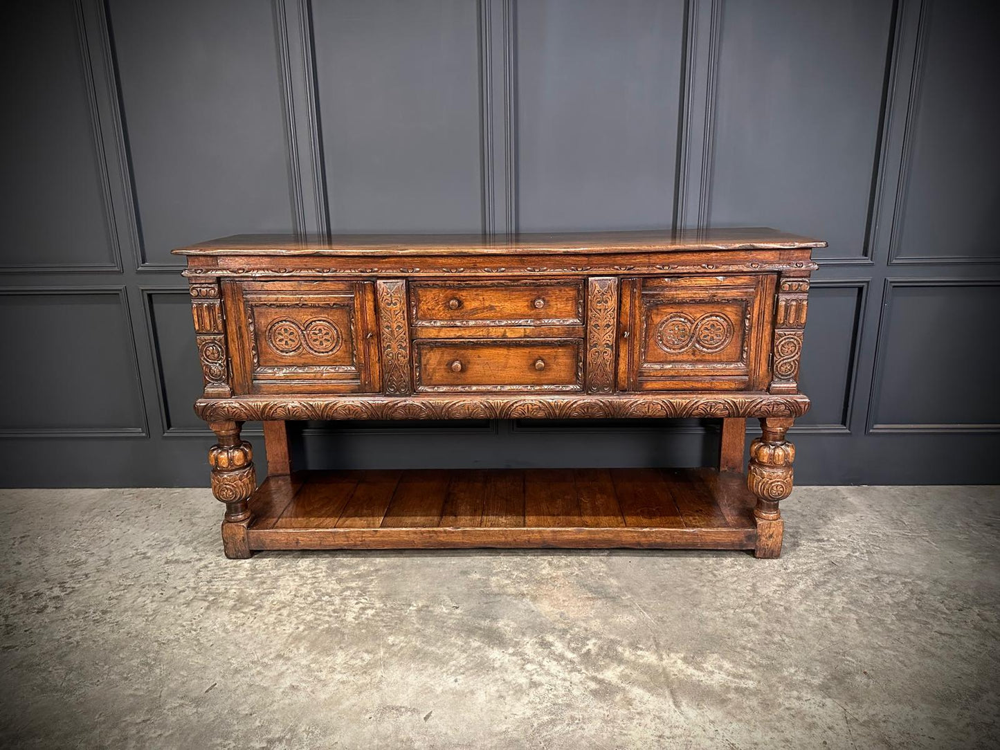 Solid Oak Potboard Dresser