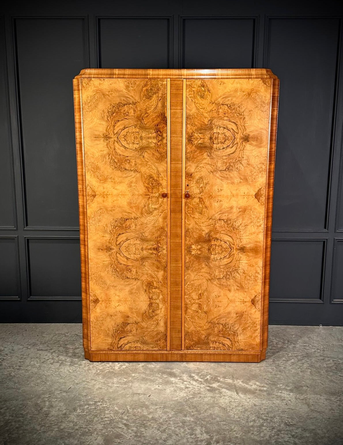 Art Deco Walnut Compactum Wardrobe