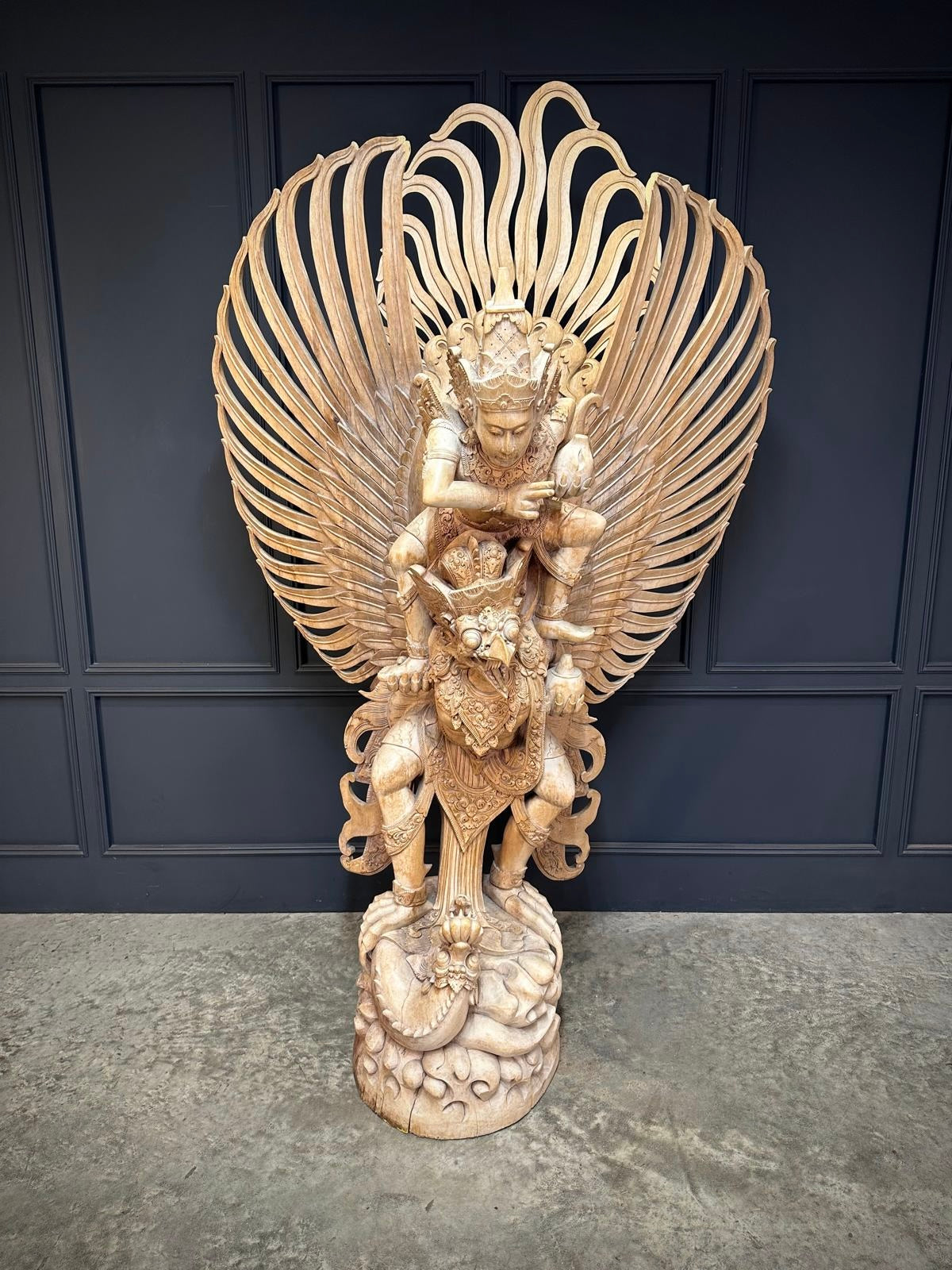 Large Indonesian Carved Garuda Sculpture