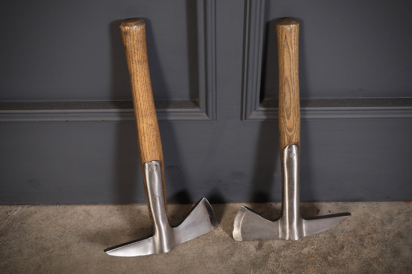 Pair of Elm Handled Auxiliary Fire Service Fireman's Axes