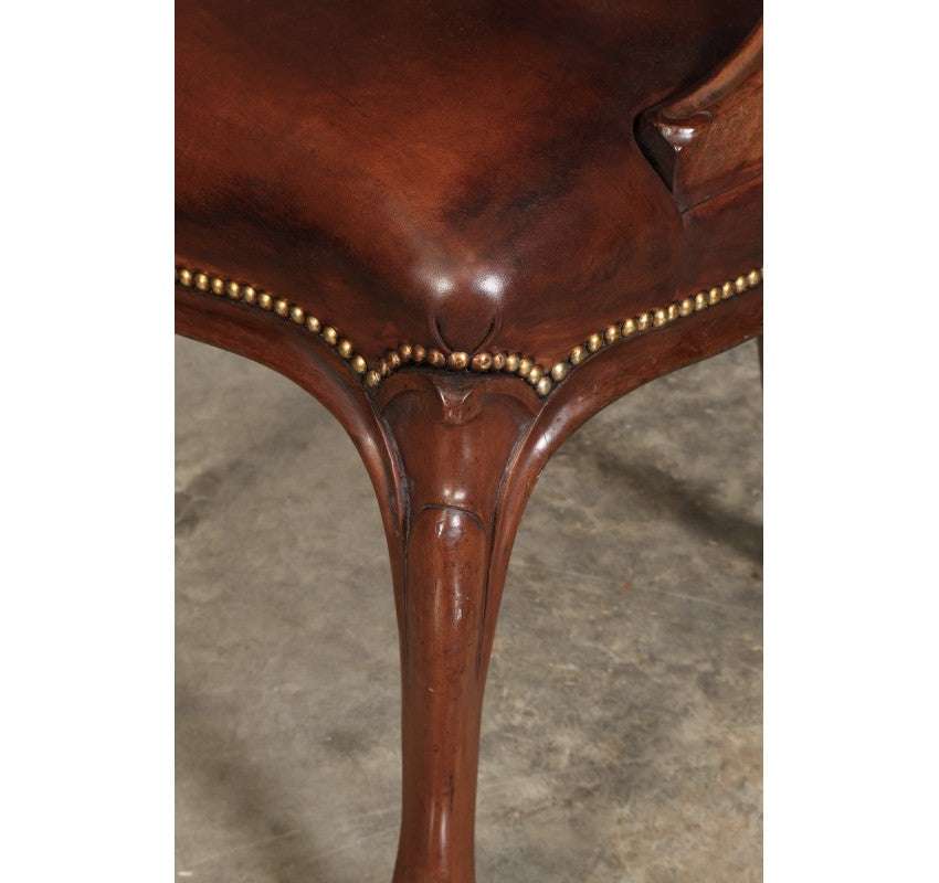 Mahogany & Leather Library Desk Chair