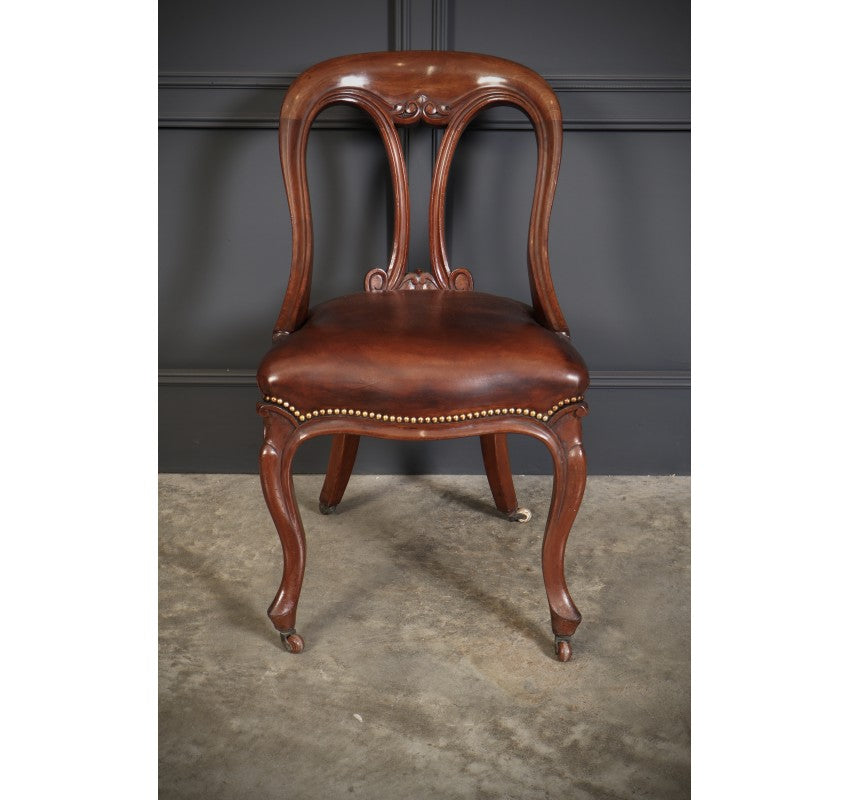 Mahogany & Leather Library Desk Chair