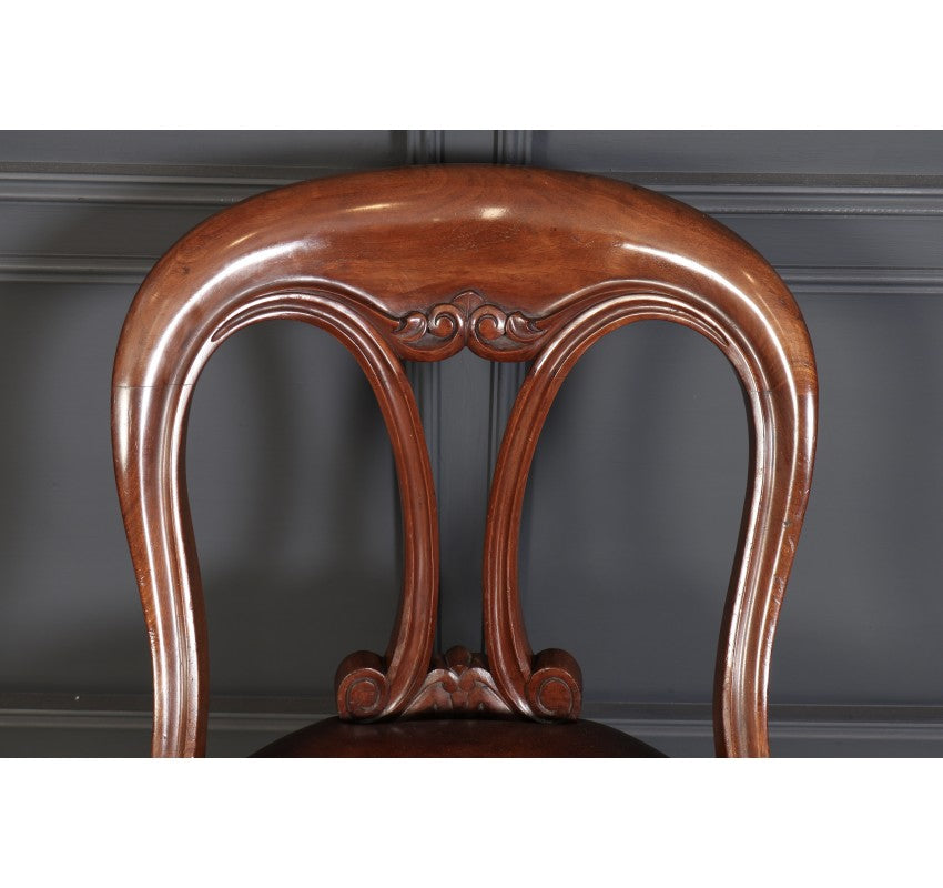 Mahogany & Leather Library Desk Chair