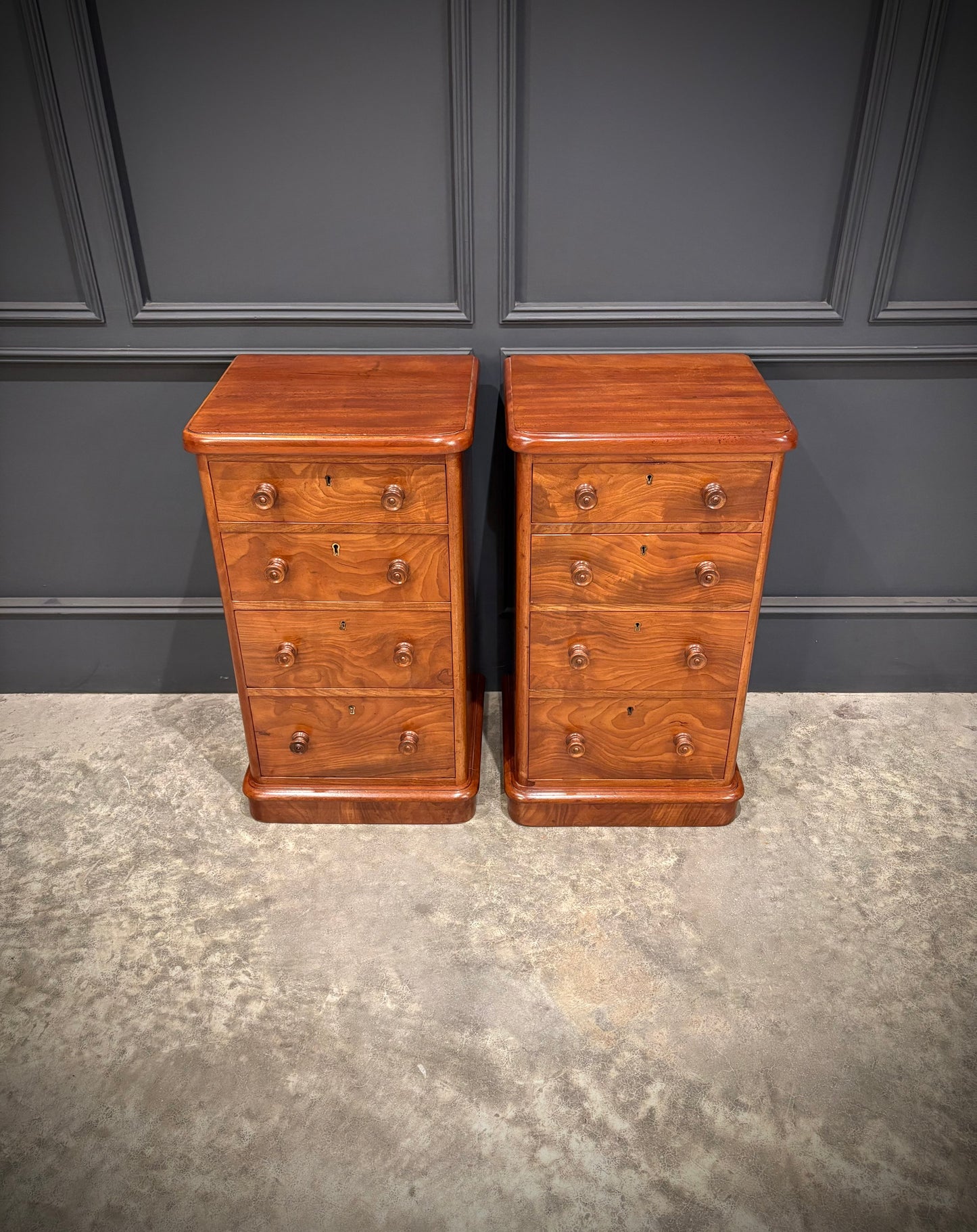 Pair of Victorian Mahogany Bedside Chests