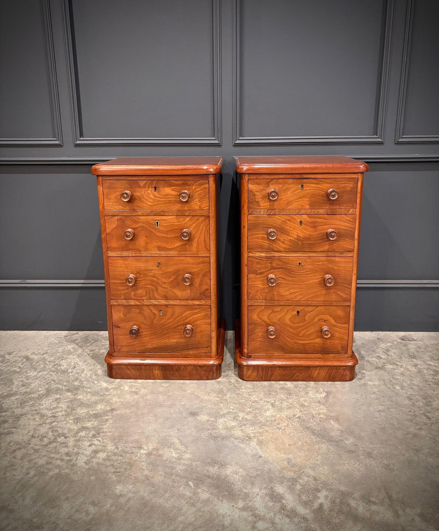 Pair of Victorian Mahogany Bedside Chests