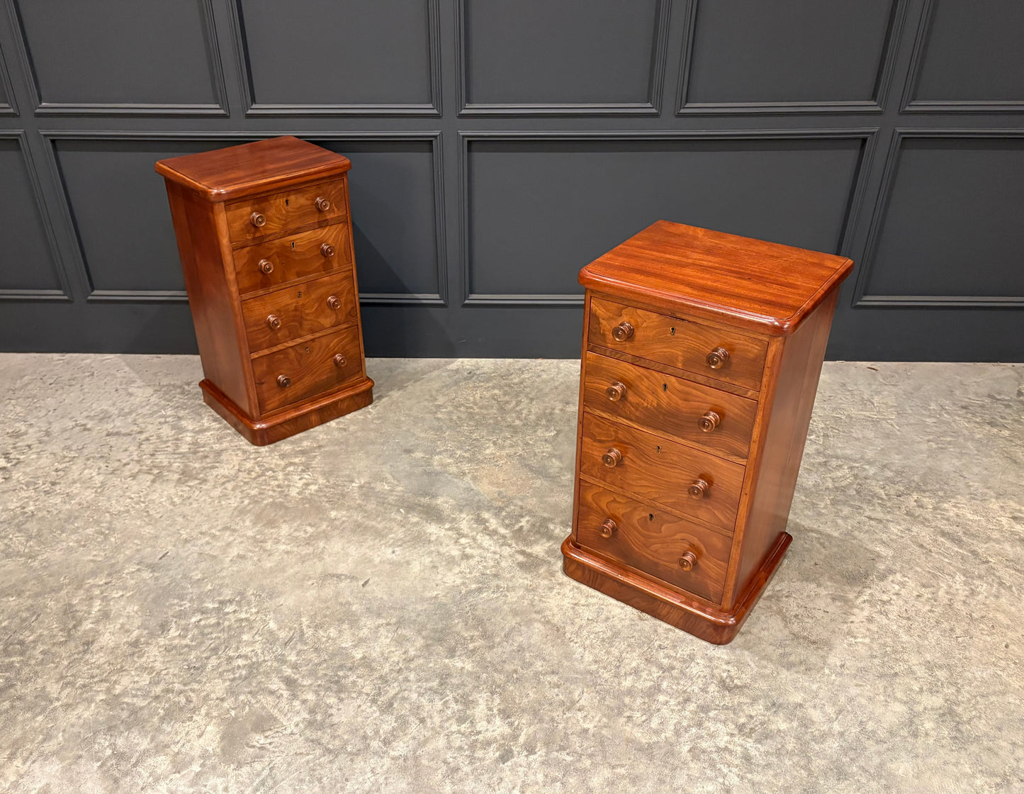Pair of Victorian Mahogany Bedside Chests