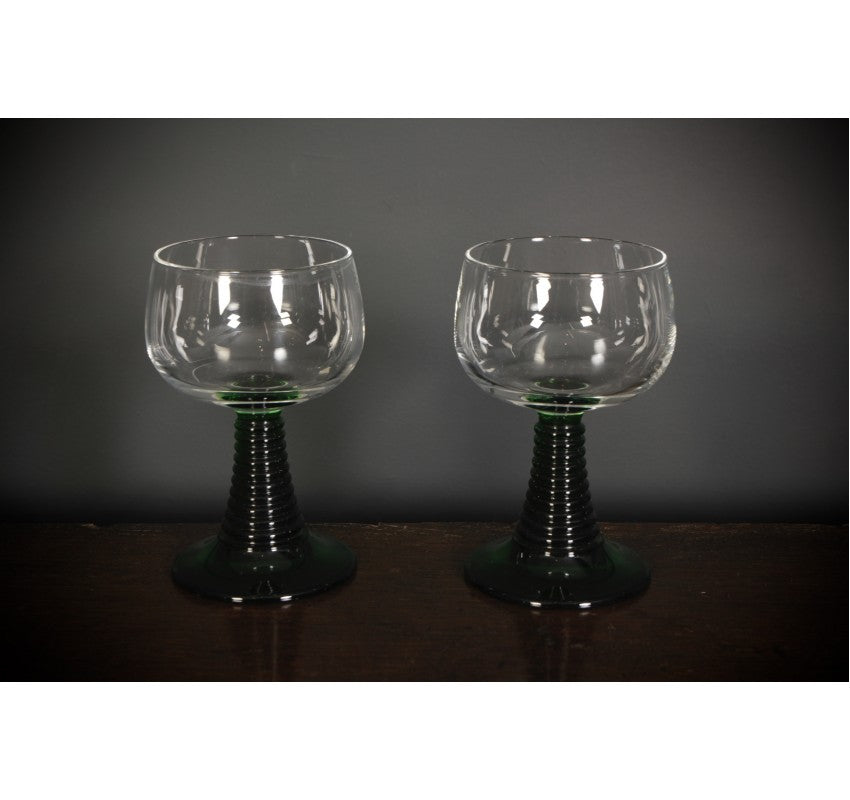 Pair of Vintage Roemer Wine Glasses by Luminarc