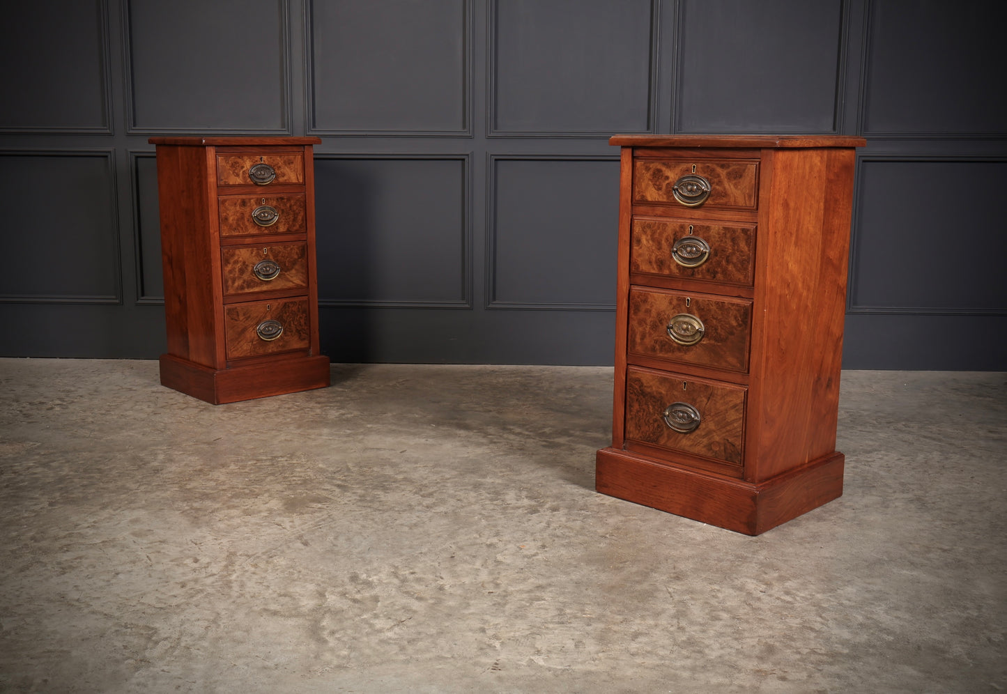 Pair of Walnut Bedside Chests