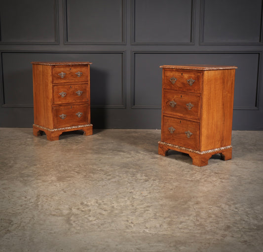 Pair of Walnut Bedside Chests
